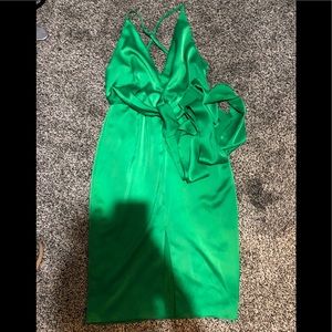 ASOS silky green dress
